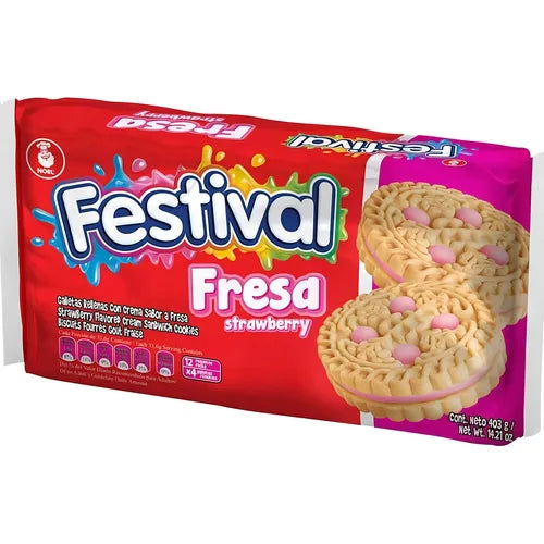 Galleta Festival Fresa 12 pack (Noel)