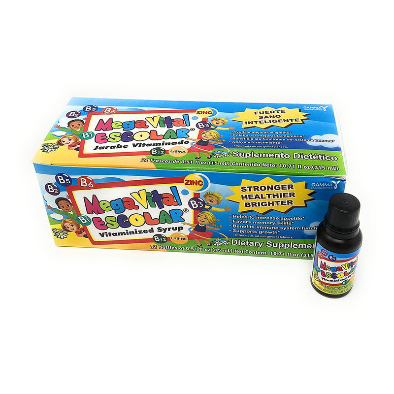 MegaVital ESCOLAR Jarabe Vitaminado B12 LISINA (GAMMA)