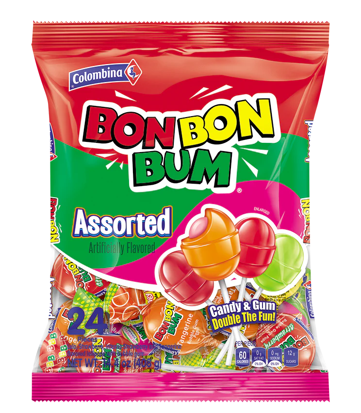 Bom Bom Bun Assorted 24 pieces 14.4 oz (Colombina)