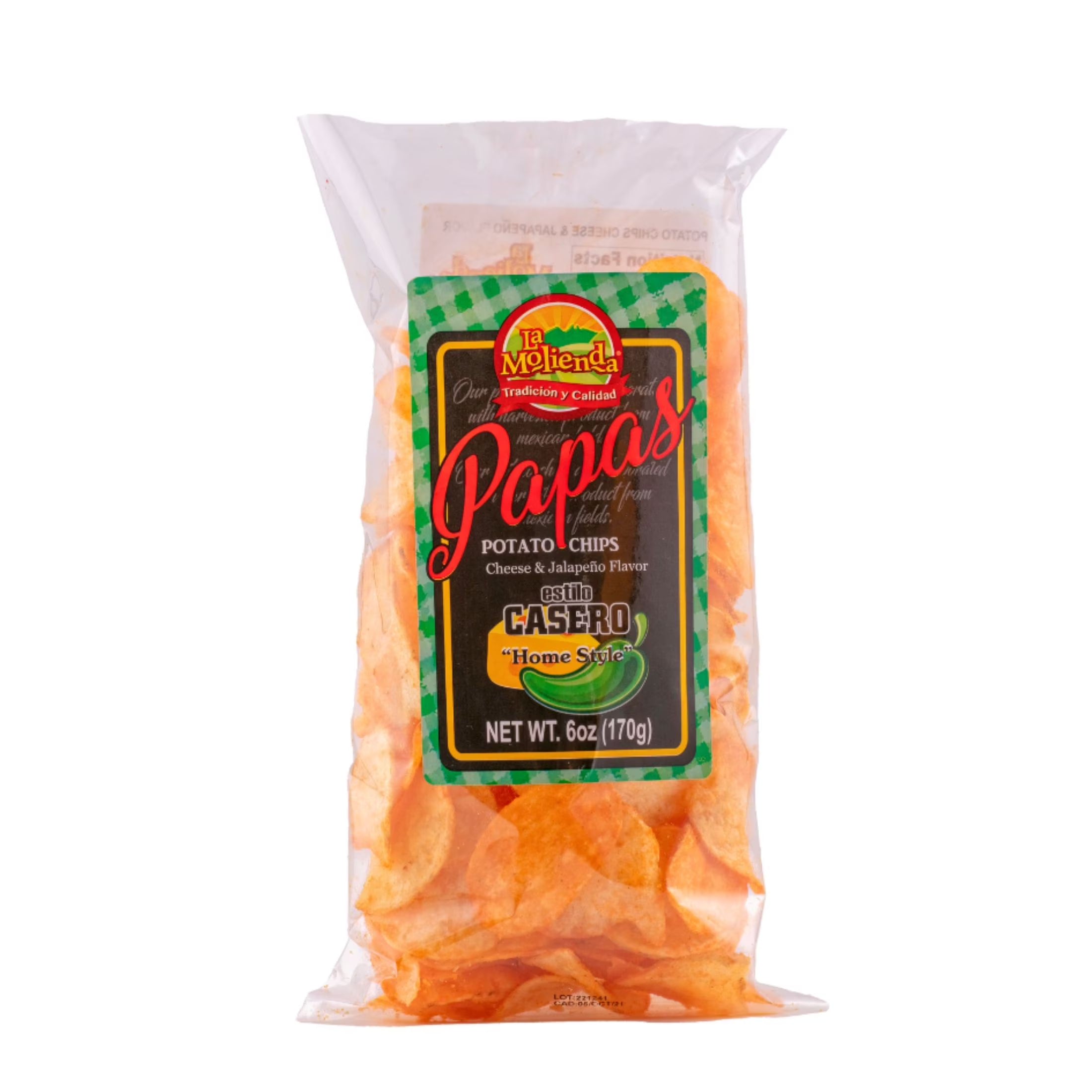 Papas Estilo Queso & Japapeno 6 oz (La Molienda)