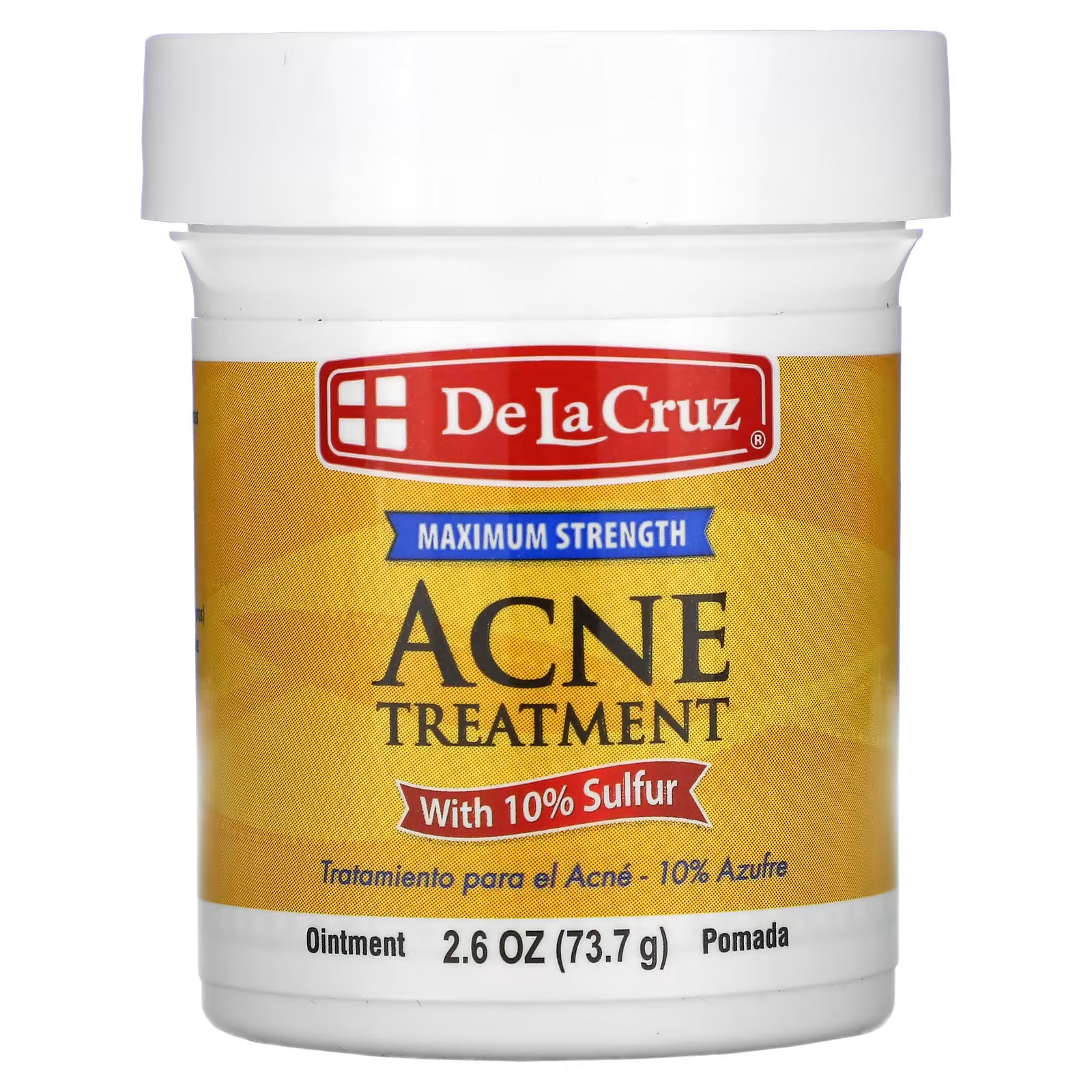ACNE TREATMENT with 10% Sulfur Maximum Strength 2.0 oz (De La Cruz)