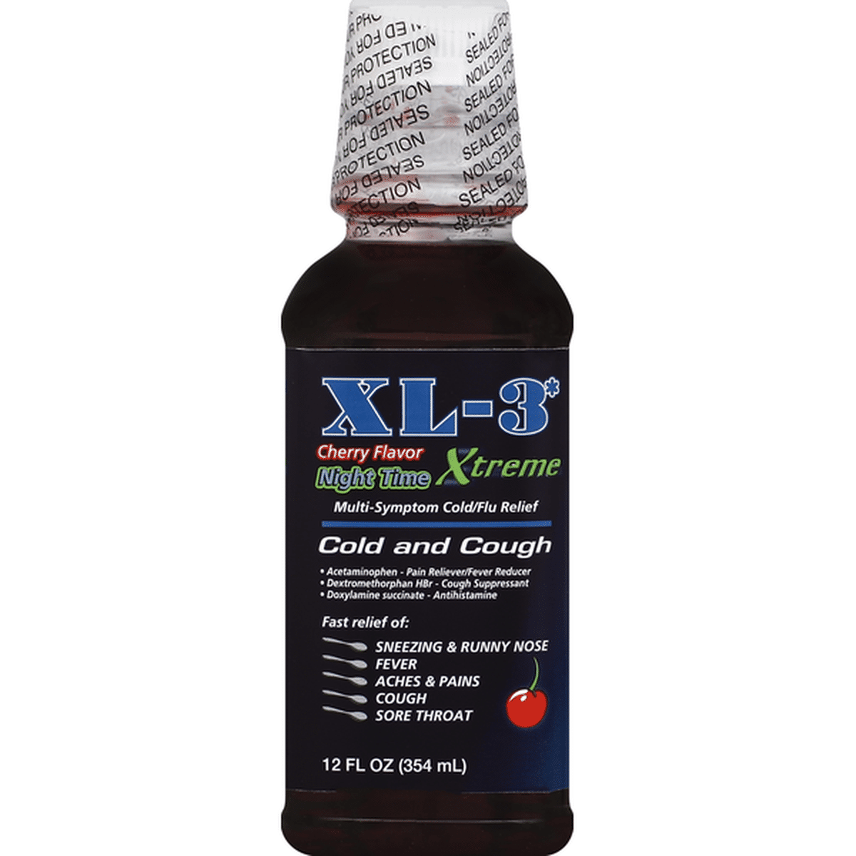 XL-3* Night Time Xtreme Cherry Flavor 12 fl oz (Midway)