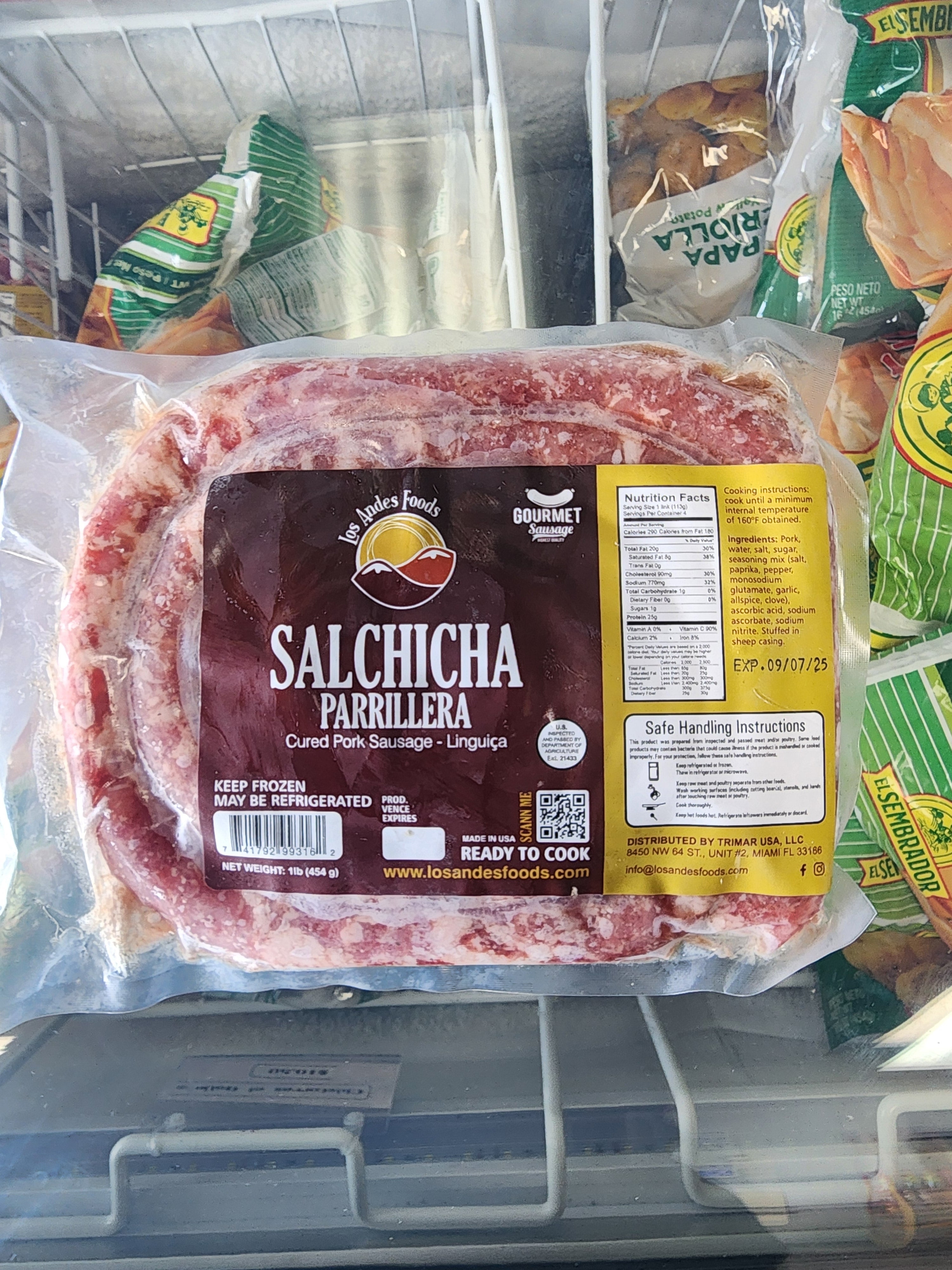 Salchicha Parrilera 1 lb Los Andes