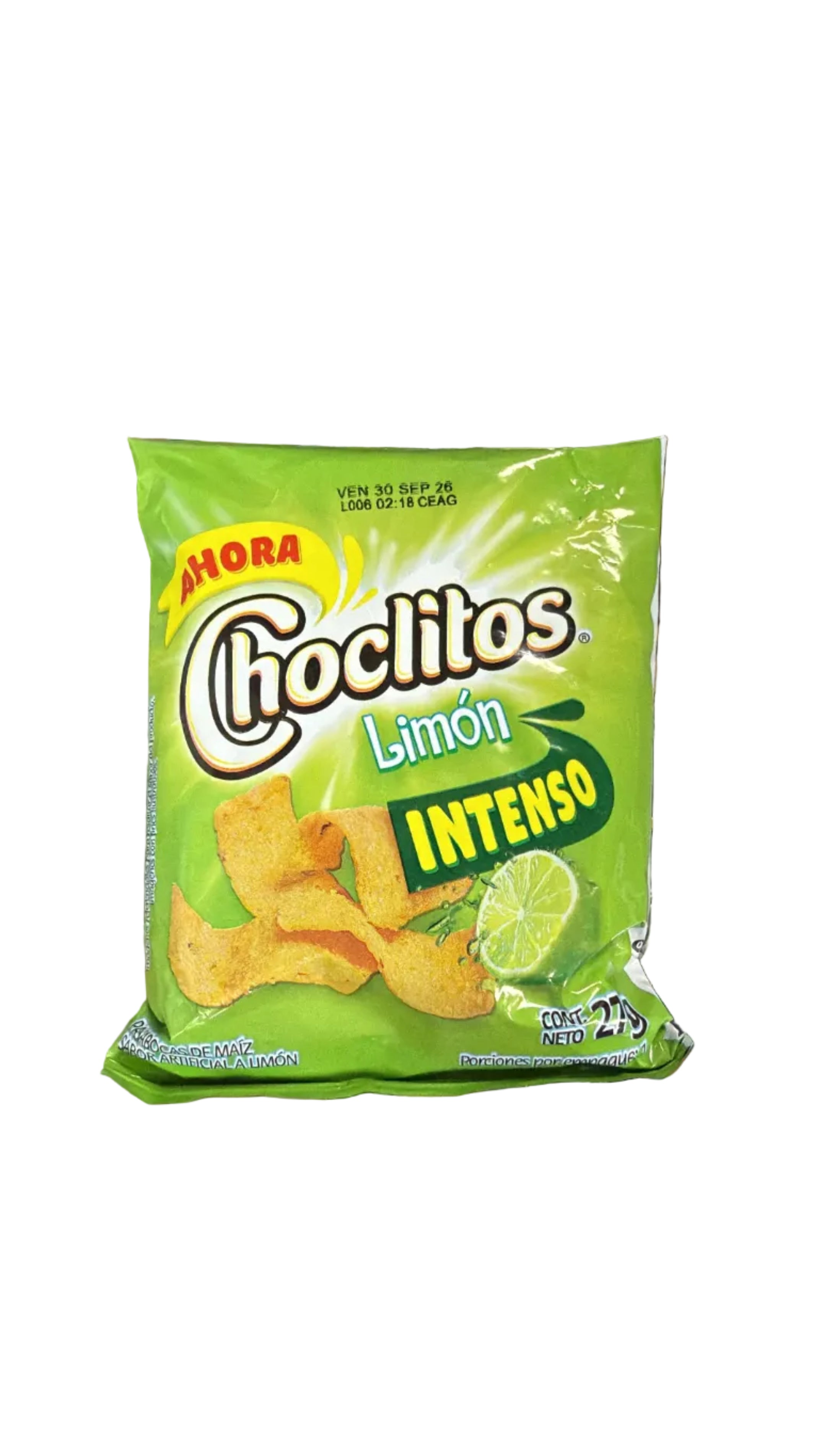 Choclitos limón intenso 27g