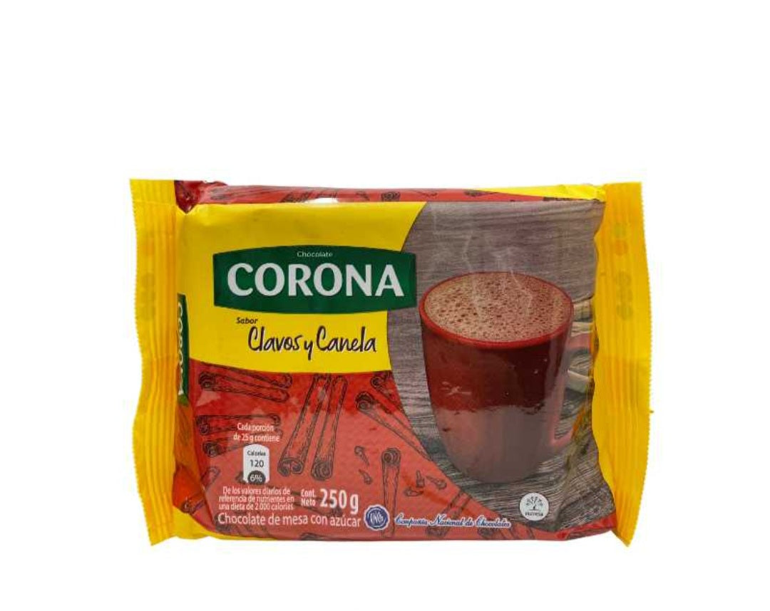 Chocolate corona clavo y canela 8.81 oz.
