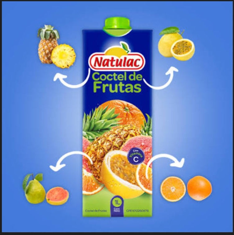 Natulac Cóctel  de frutas 1lt