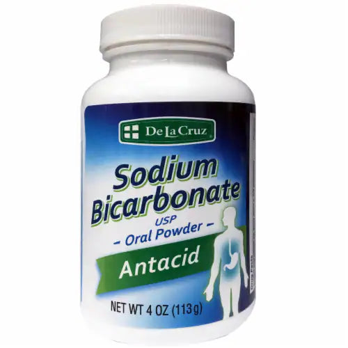 Sodium Bicarbonate USP Oral Powder Antacid 4 oz (De La Cruz)